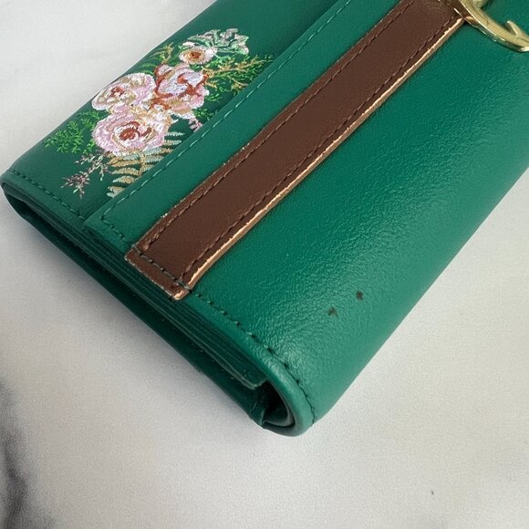 Loungefly Marvel Loki Floral Embroidered Wallet, Jade Green - Picture 16 of 16